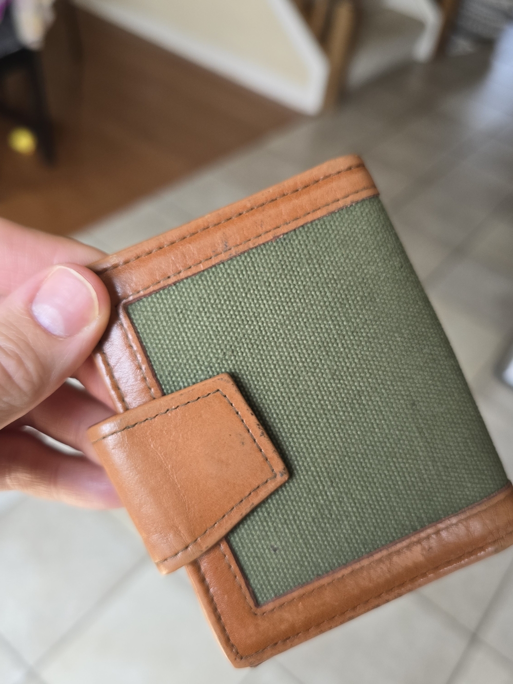 St. Thomas Cowhide Leather & Canvas Classic Bi-Fold Wallet